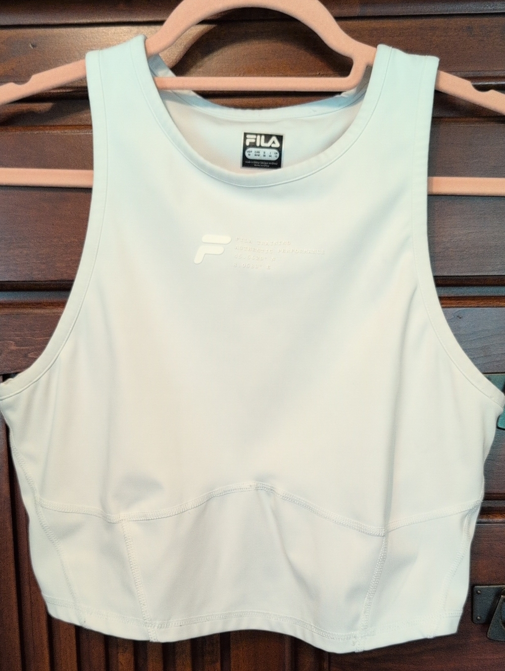 FILA White Athletic Crop Tank Top